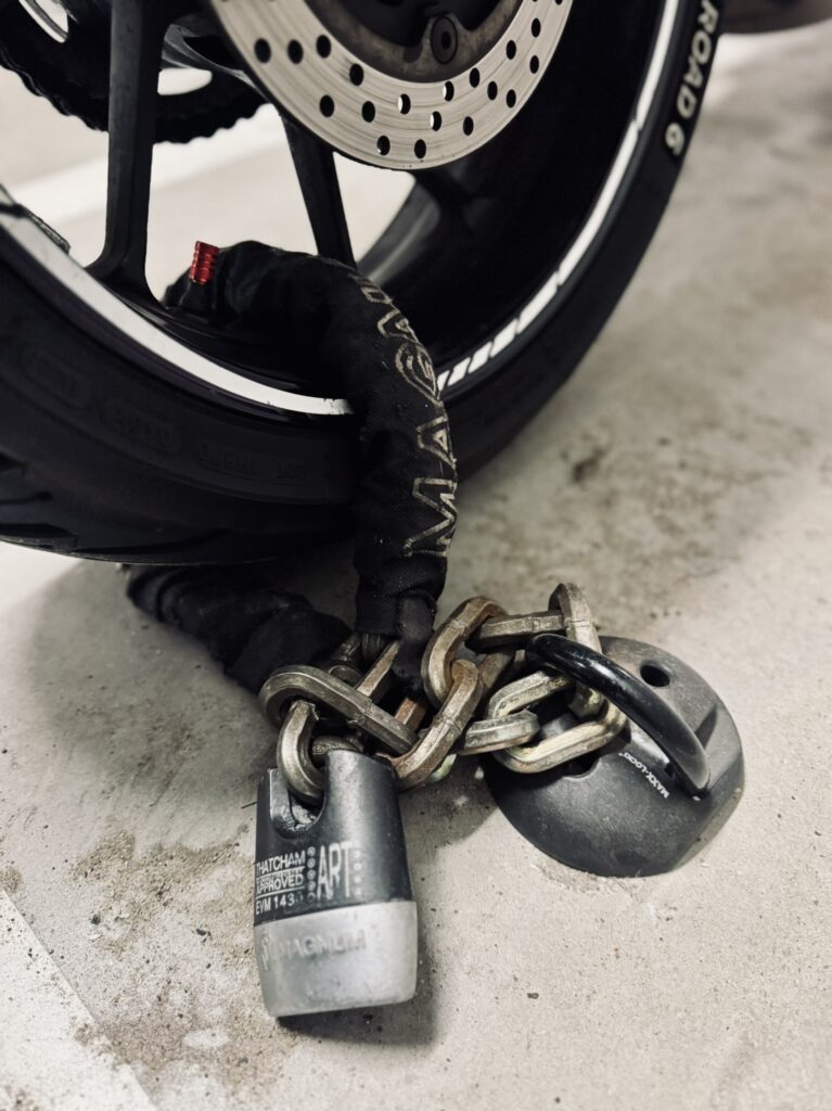 chain lock motorcycle security
