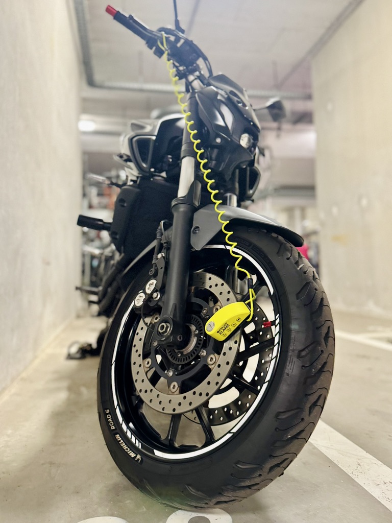 kraser disc lock used for motorcycle parking security