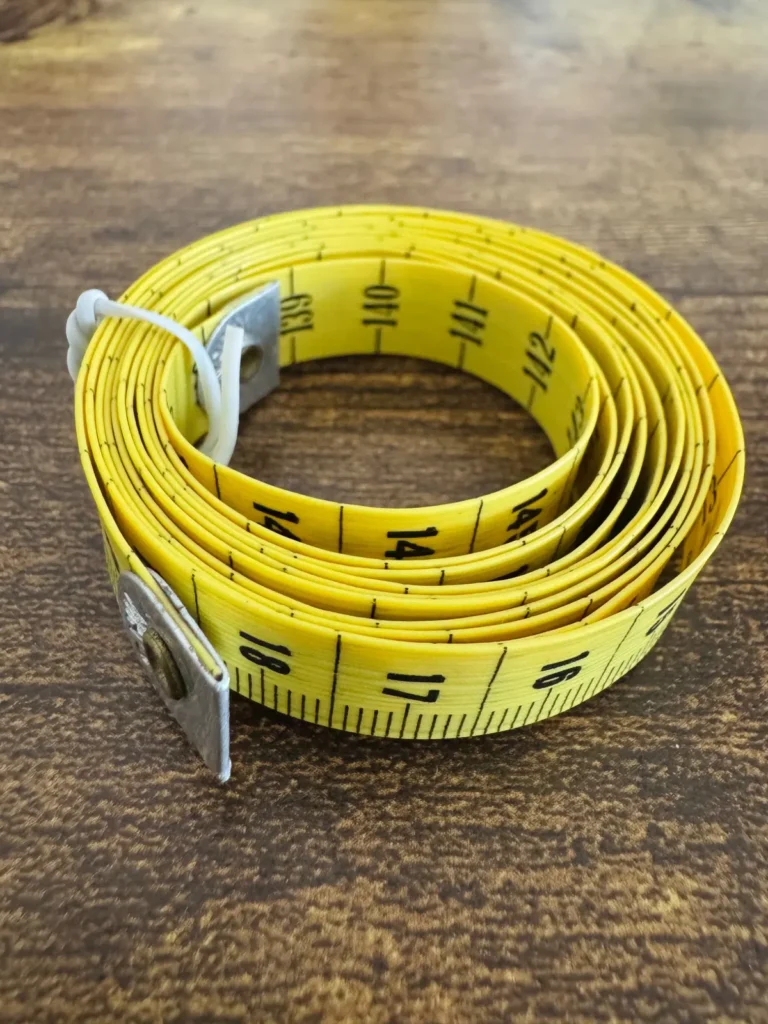 Flexible measuring tape used to measure motorcycle helmet size