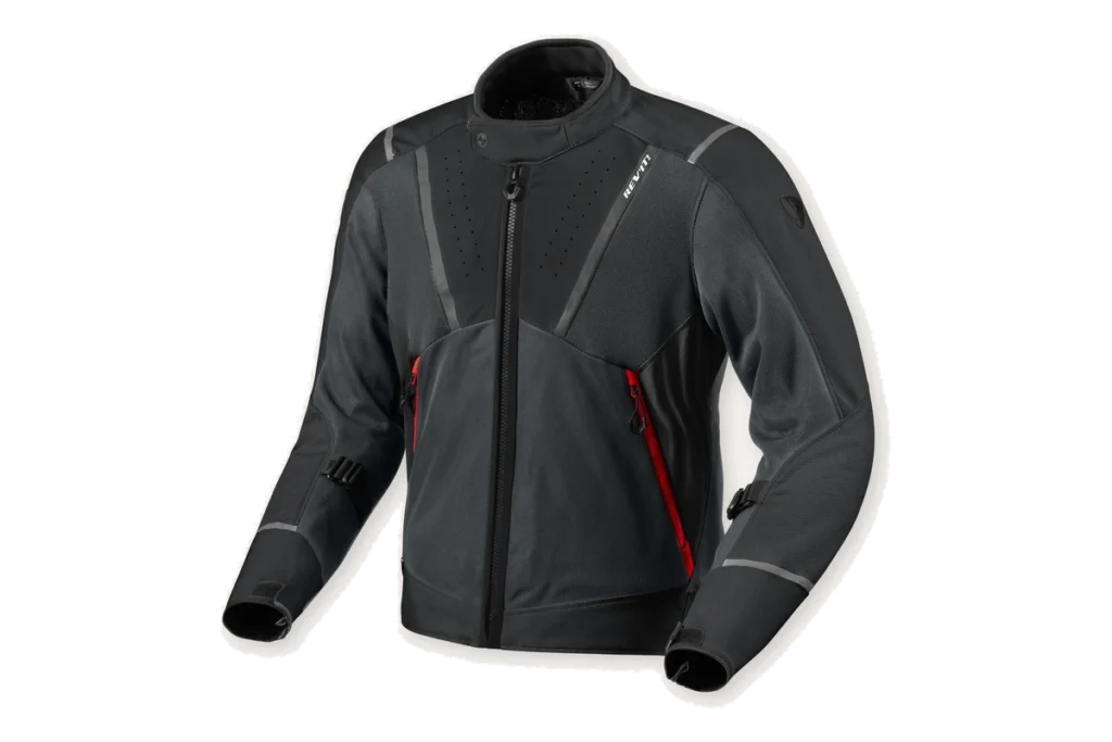 REV'IT! Airwave 4 black ventilated motorcycle jacket with large mesh airflow panels
