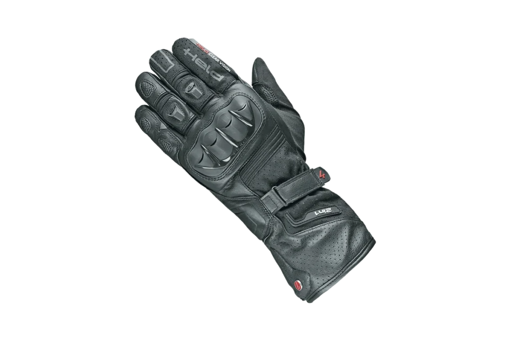 Held Air n Dry II GTX black touring motorcycle glove with Gore-Tex waterproof chamber and ventilated leather panels
