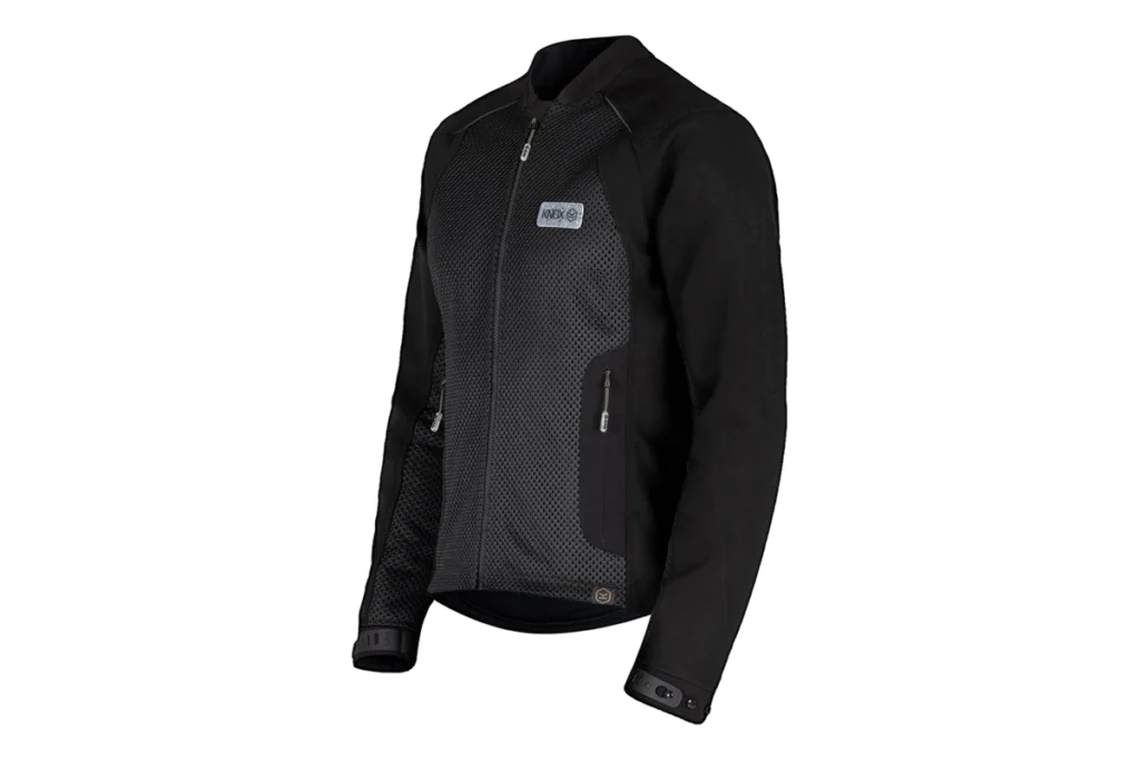 Knox Honister MK2 black ventilated AAA motorcycle jacket with mesh chest panels