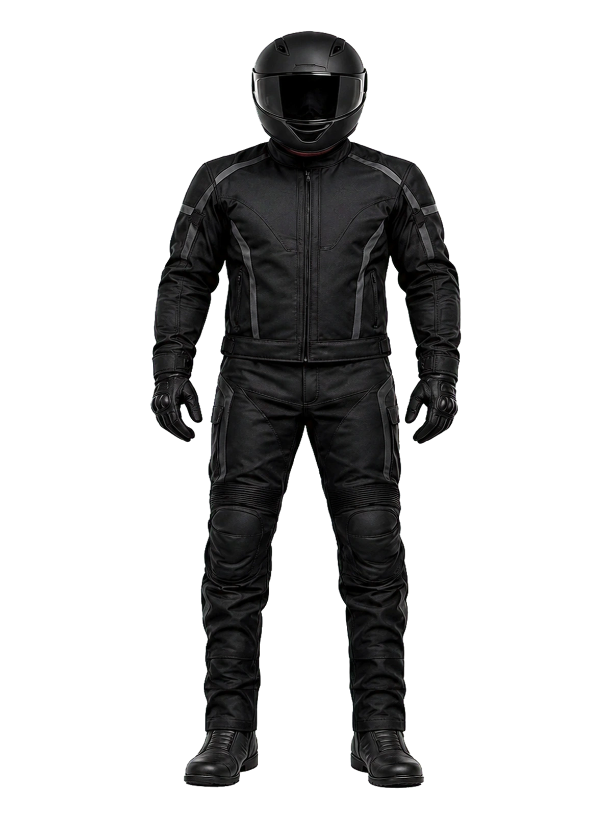 Motorcycle rider in full protective gear